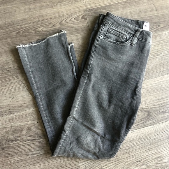 Free People Bootcut Cropped Jeans Grey Size 27 - Picture 1 of 4